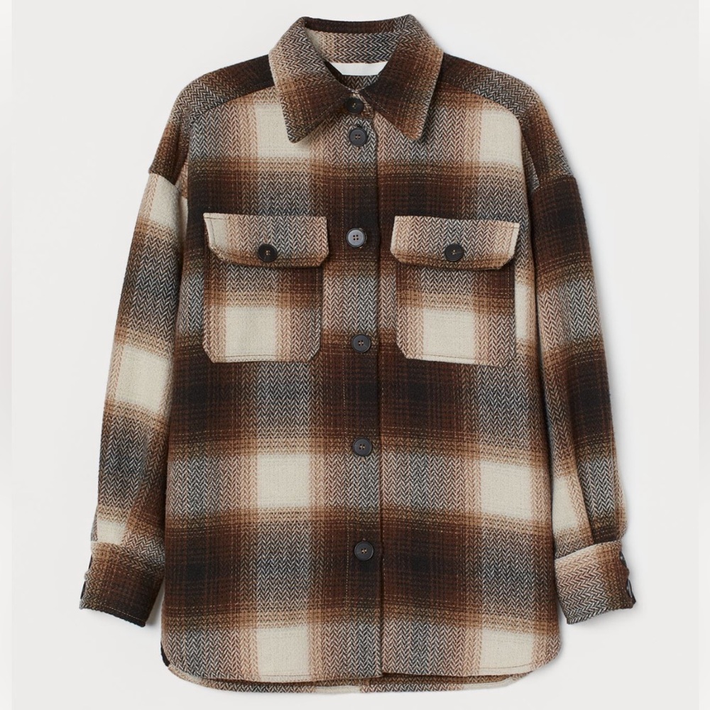 H&M Herringbone Weave Shacket